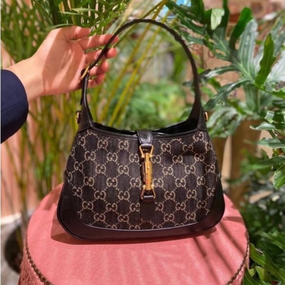 authentic gucci small Jackie 1961 black denim bag - Picture 7 of 7